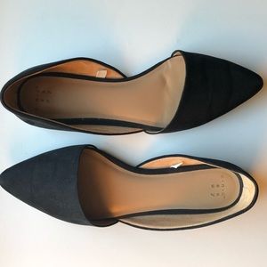 Black Pointed Toe Flats